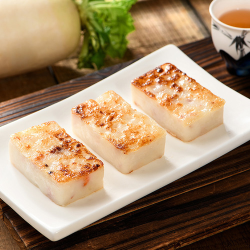 Commercial Frozen Semi-finished Products Breakfast Hotel Guangdong Teahouse Traditional Dessert Manufacturer Wholesale Cantonese Pan-fried Carrot Cake