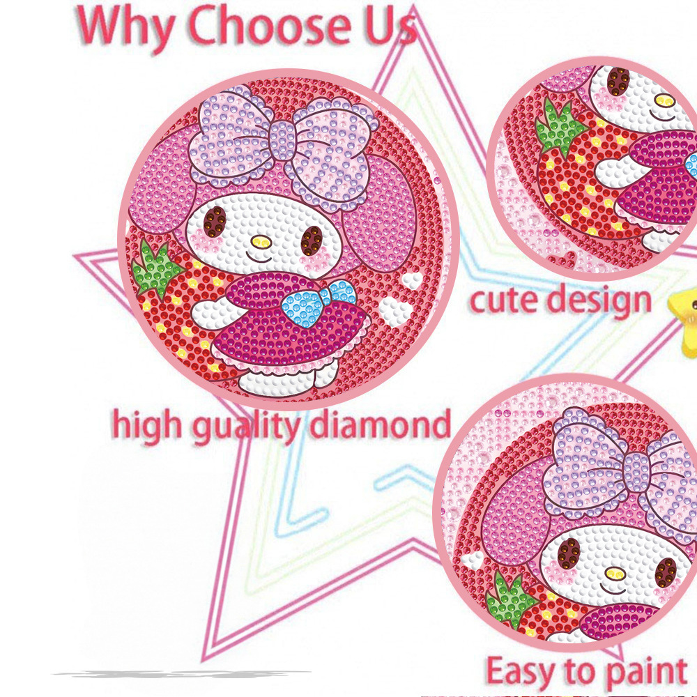 Nuevo diamante pintado Kulomi creativo para niños DIY hechos a mano con marcos llenos de diamantes pegados juguetes de dibujos animados al por mayor