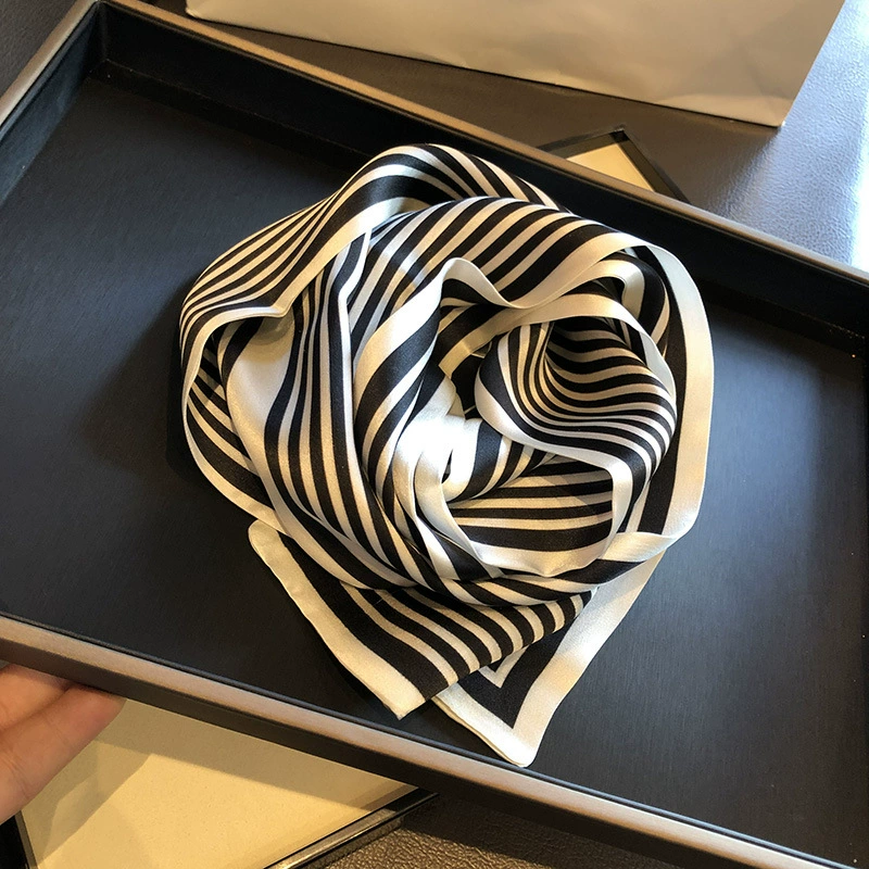 Universal neckerchief, double-sided silk scarf, headband