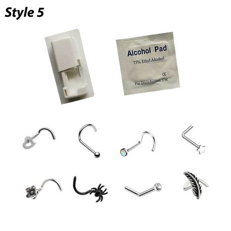 Disposable Solid Color Plastic Portable Nose Piercing Gun Tool