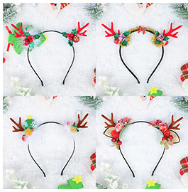 Cute Flower Antlers Cloth Hair Band display picture 2