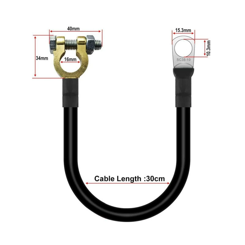 Кабель для аккумуляторного инвертора Strength Factory Pure Copper Terminal Cable 3AWG