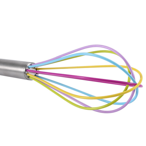 Manual stainless steel handle silicone multi-purpose egg beater cake cream whipper handheld mixer baking tool