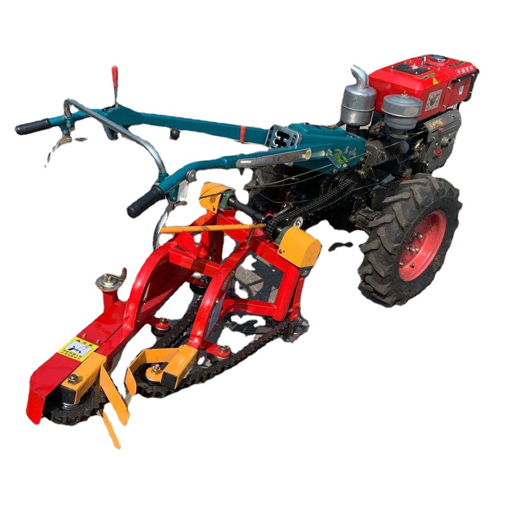 花生收获机 手扶拖拉机带的链条款夹持式花生长果启秧机起垄模式