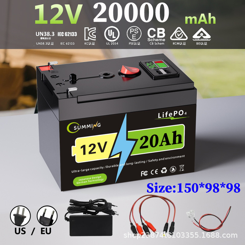 12V 150Ah锂离子LiFePO4深循环电池，用于太阳能、探鱼器、动力轮|undefined