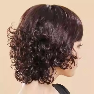 中高年の頭カバーのお母さんの梨の花の熱いかつらのカバーは白い髪を遮って増発します。|undefined