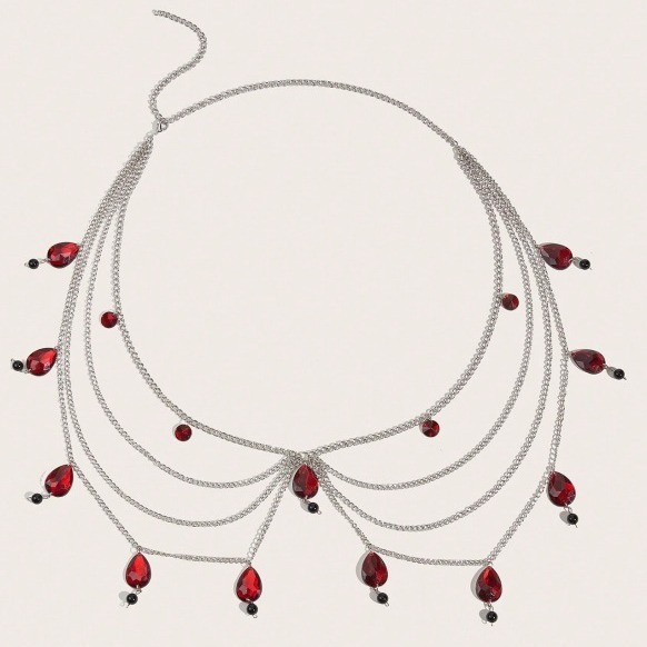 Retro Perlen-bauchkette Für Damen, Ethnic Multi-layer Körperkette_voghion.com