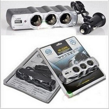 汽車點煙器一拖三點煙器 0120點煙器 一分三帶USB多孔轉換器