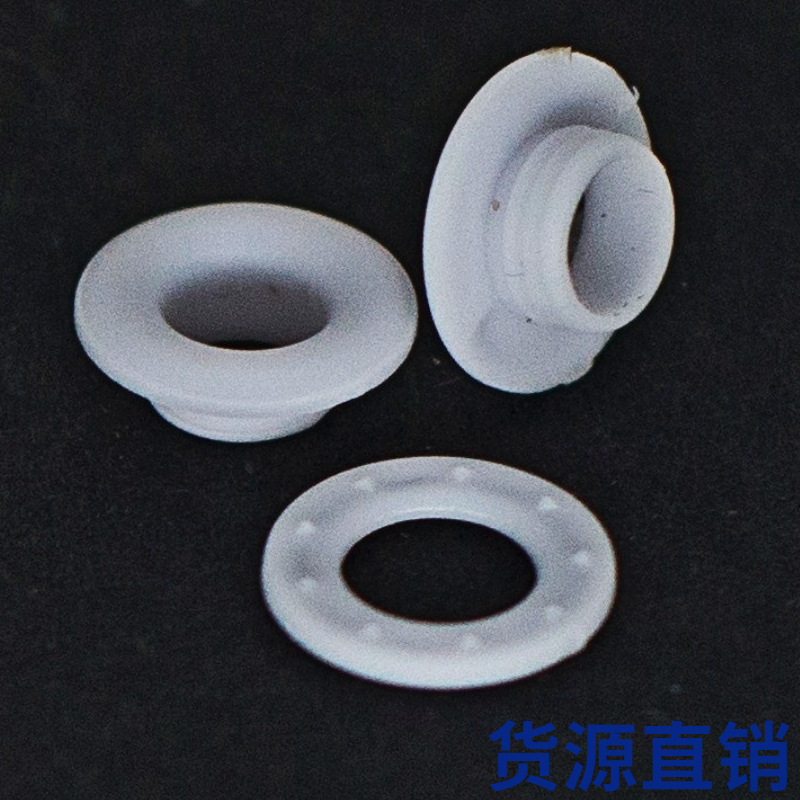 Environmentally Friendly Plastic Eyelet Two-Button Tag Hand-Pressed Air Eye Plastic Hand Buckle Inner 5mm Button Eyelet Piercing Buckle
