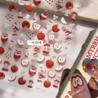 Маленькая красная книга та же яблочная маникюрная наклейка tomoni японский стиль милый инс-желе