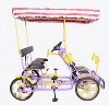 New double baby seat footbrake purple