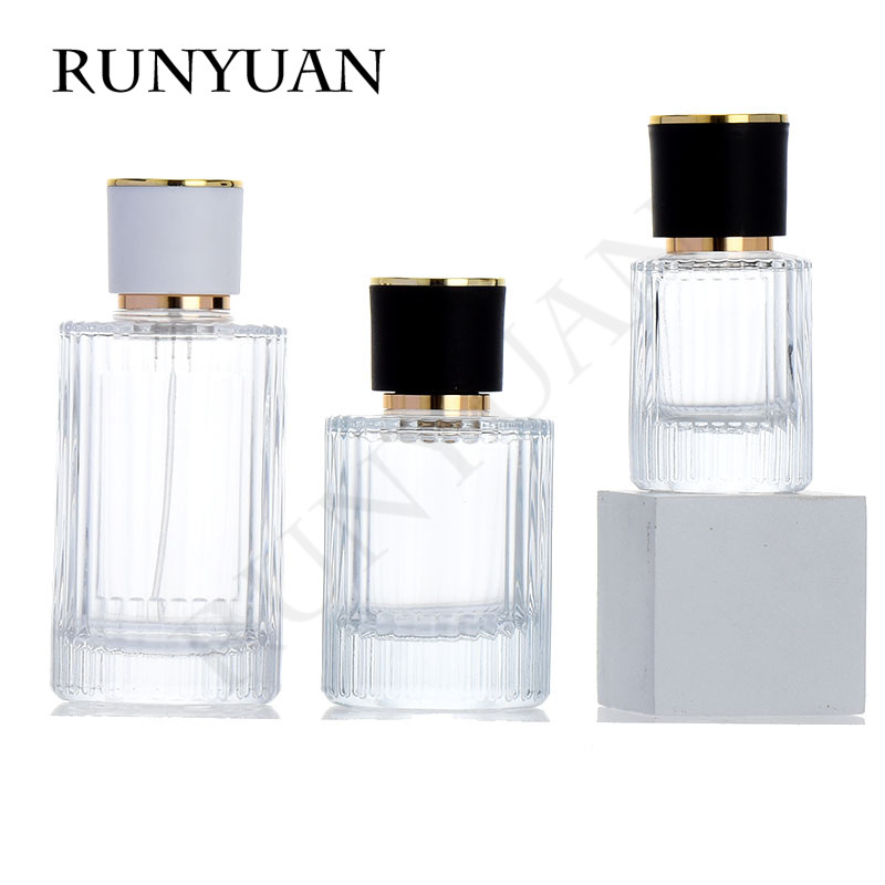 厂家直销竖条纹香水瓶30/50/100ml创意潮流细喷雾按压香水分装瓶