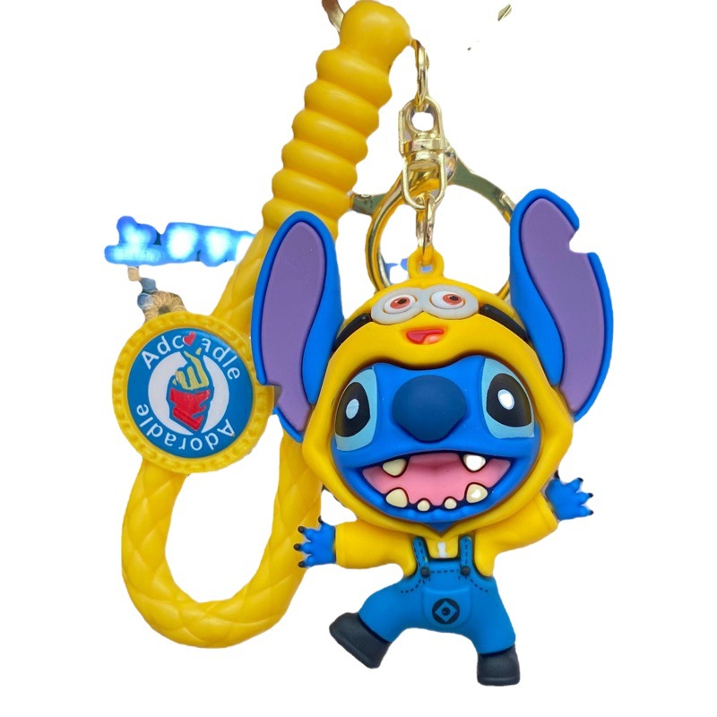Creativo de dibujos animados divertido Stitch llavero adornos coche muñeca bolsa colgante pequeño regalo al por mayor