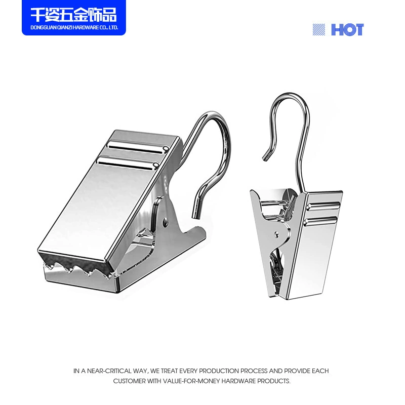 Металлический зажим для штор Домашний душевой занавес Крючок Зажим Пряжка для штор Аксессуары Маленький зажим с крючком Железный зажим в наличии Прямые продажи