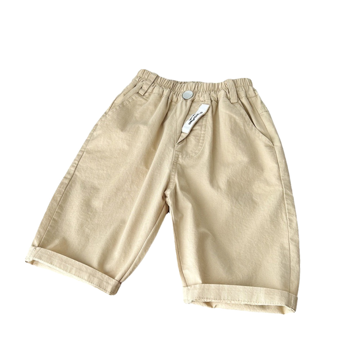 (2개) 어린이 면화 부드러운 캐주얼 바지 반바지 여름 새로운 도착 중형 큰 소년 얇은 통기성 자른 바지