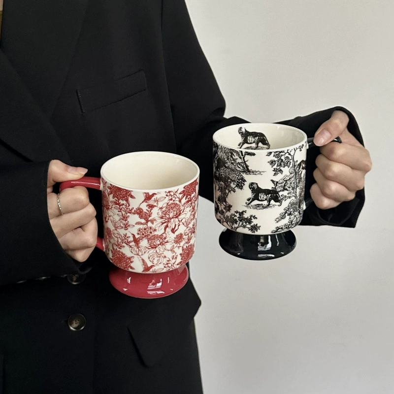 Кружка в средневековом стиле, высококачественная изысканная чашка для воды, чашка для кофе послеобеденного чая, керамическая чашка