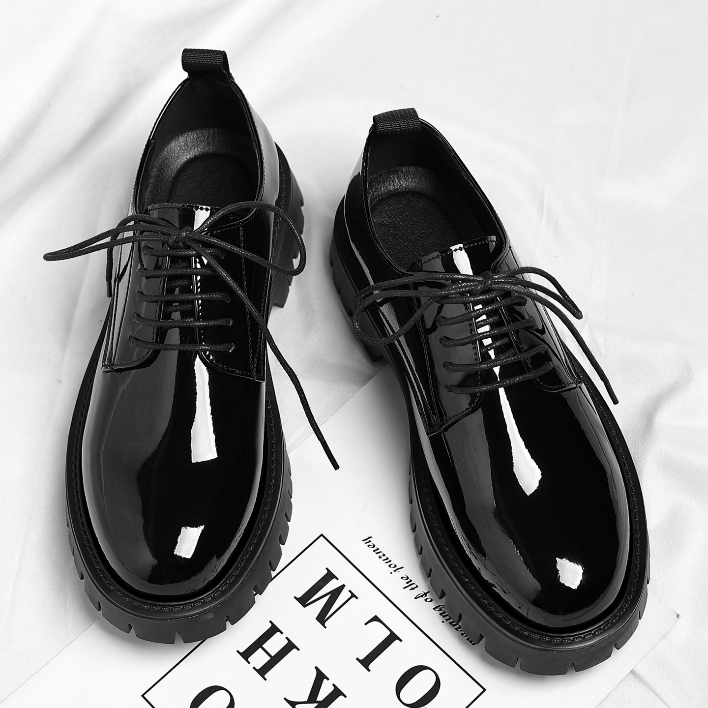 Heren retro leren nette schoenen ademend met antislipzool_voghion.com