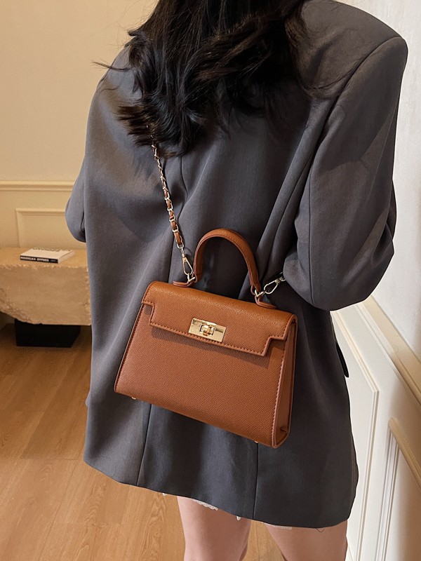 Bolso de mujer 2026, nuevo modelo transfronterizo, bolso de mano de textura de alta calidad, bolso cuadrado pequeño Kelly, bolso de hombro cruzado de moda francesa.