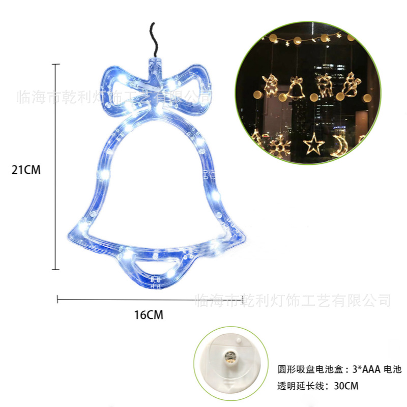 LED decoración de Navidad lámpara de succión muñeco de nieve árbol de Navidad lámpara de la batería ins viento ventana diseño caja de la batería forma lámpara colgante