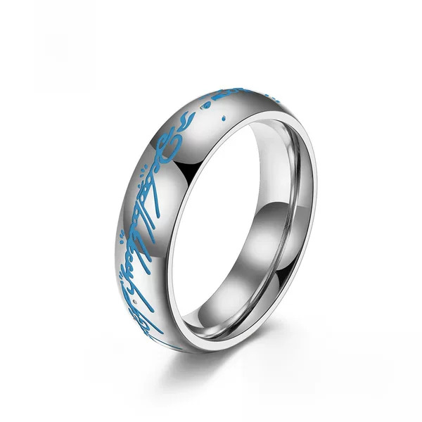 Cross-border e-commerce titanium steel luminous Lord of the Rings King of the Rings gender-free personality tide European and American style hand jewelry a generation of hair