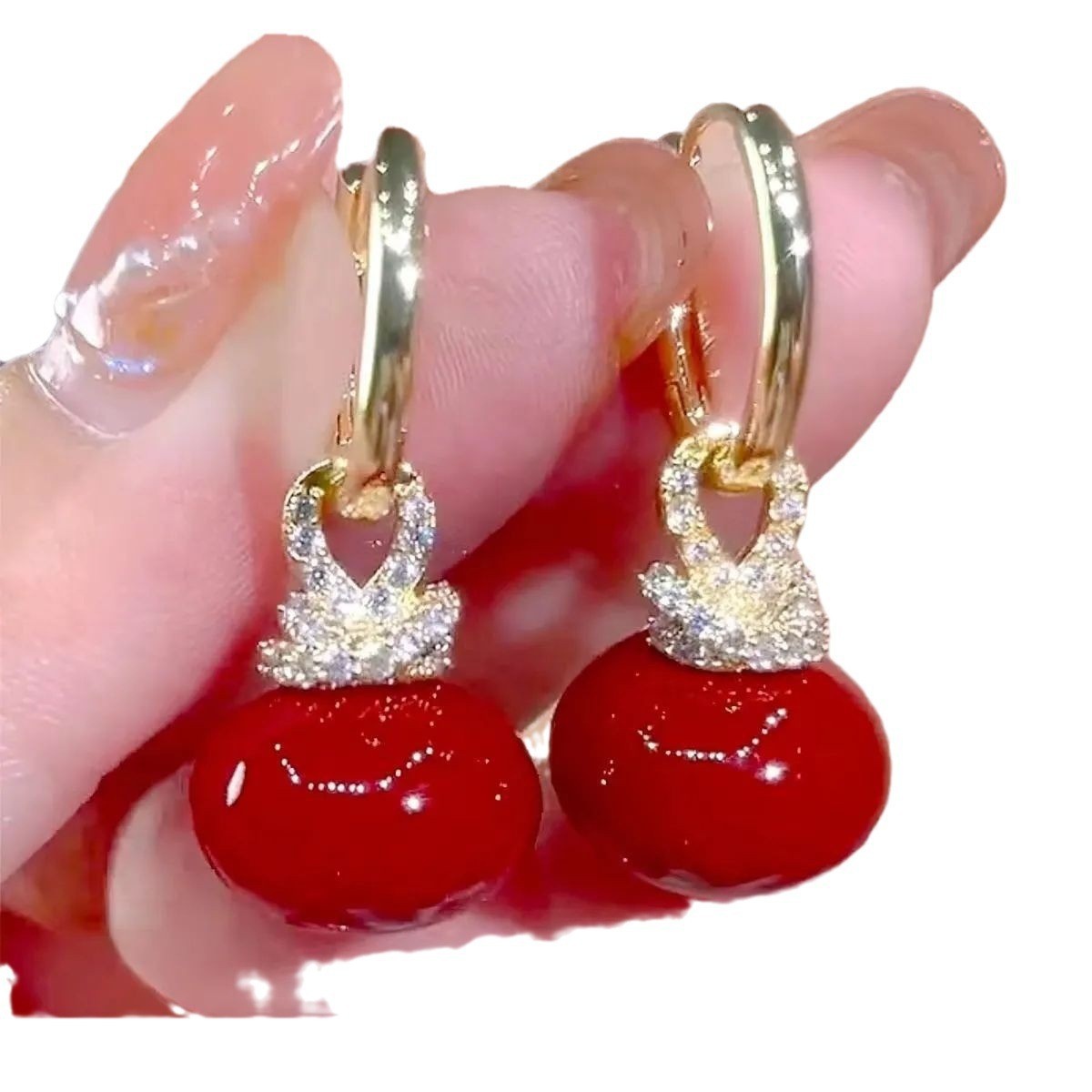 Brincos vintage com pendente de pérola estilo francês cinza_voghion.com