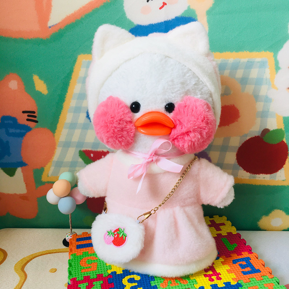 Celebridad en línea ácido hialurónico pato Ropa Accesorios felpa juguete falda pelo banda traje accesorios pequeño pato amarillo muñeca Accesorios