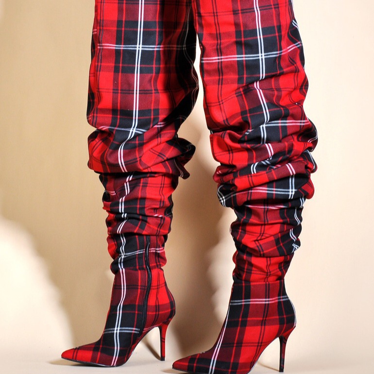 Cross-Border Independent Platform Fashion Show Stiletto Over-The-Knee Pointed Toe Long Boots Women's Shoes Ultra-High Heel Elegant and Graceful