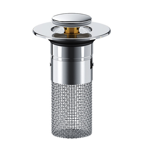 Face Basin 304 Stainless Steel Copper Core Bouncing Core Face Basin Universal Copper Core Drain Sink Filter Net Anti-clog