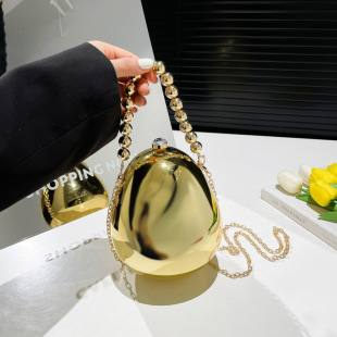 Cross-Border New Acrylic Eggshell Bag 2025 European and American Fashion Niche Design Women's Crossbody Bag Handheld Evening Bag