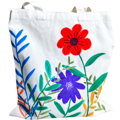 Canvas bag diy canvas bag large capacity storage bag children's hand painting graffiti white environmentally friendly tote bag blank