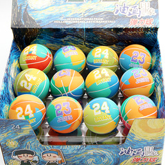 弾性ボールゴム色ミニバスケットボール幼稚園小さなボール通気と減圧高弾性おもちゃボール 60
