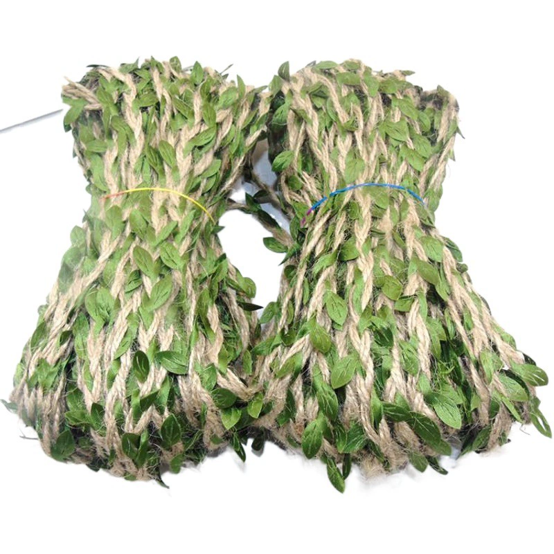Diy декоративные листья шпагат зеленые листья декоративные веревки из ротанга шпагат с зелеными листьями детский сад