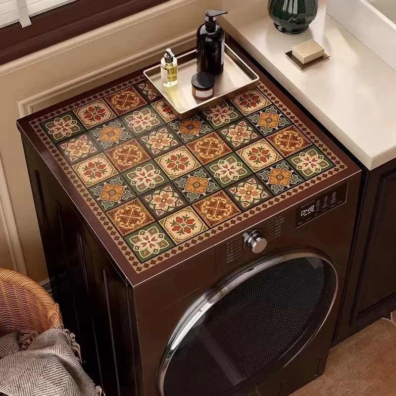 硅藻泥床头柜盖布吸水防滑洗衣机科技布家用潮牌冰箱防尘罩顶盖布