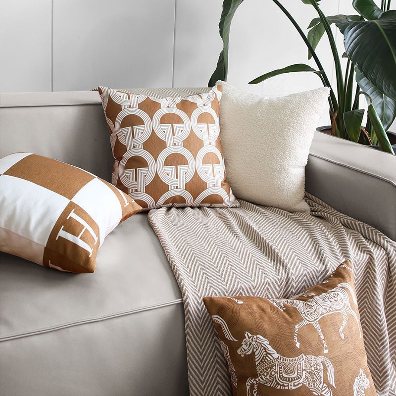Francia INS sofá crema de viento almohada sala de estar almohada de madera nórdica moderna almohada de lujo ligera casa de Han