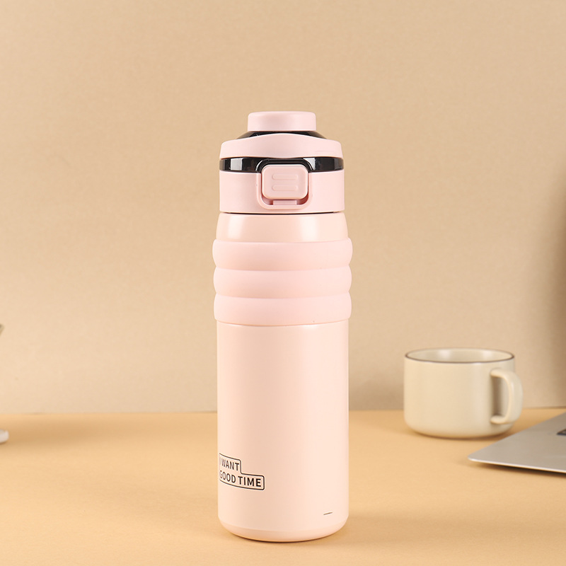 Smart rebote de temperatura doble taza de bebida 316 taza de aislamiento de vacío de acero inoxidable taza de agua deportiva de gran capacidad al aire libre