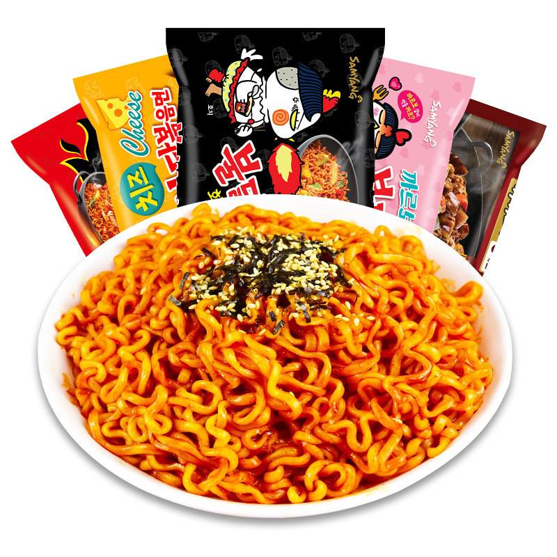 韩国进口三养火鸡面超辣鸡肉干拌面炸酱面奶油芝士火鸡面速食泡面|undefined