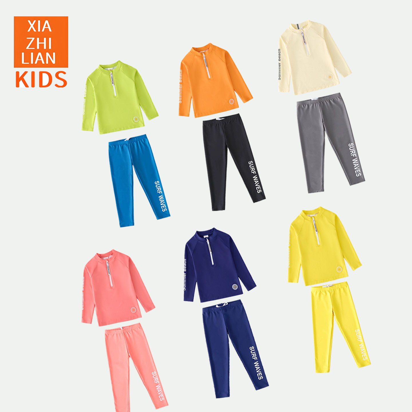 Korean Children's Two-Piece Diving Suit Quick-Dry Youth Sun Protection Jellyfish Suit Long-Sleeve Long-Pants Swimwear Surfing Suit Trendy