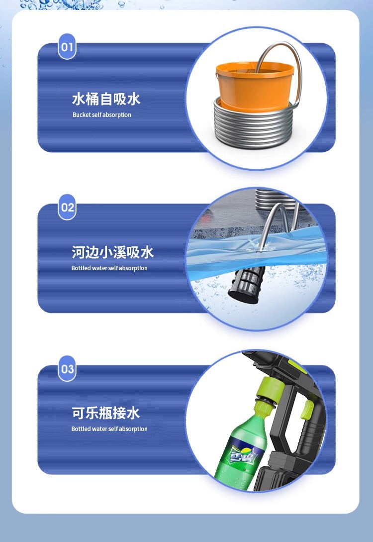 2025 New Car Wash Water Gun Outdoor Handheld Wireless Portable Lithium Battery High Pressure Car Wash Water Gun Manufacturer Wholesale