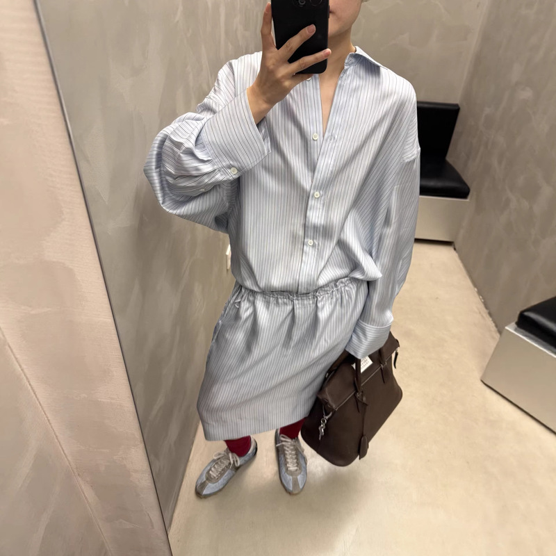 Old Money Style Striped Silk Shirt, High-Quality Silk Printed Striped Long-Sleeve Shirt from Shenzhen Nanyou Old Money Style Striped Silk Shirt, High-Quality Silk Printed Striped Long-Sleeve Shirt from Shenzhen Nanyou