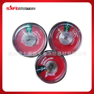 Foreign Trade Red Table Dry Powder Fire Extinguisher Pressure Gauge Thread M10X1/12.5 Fire Extinguisher Accessories