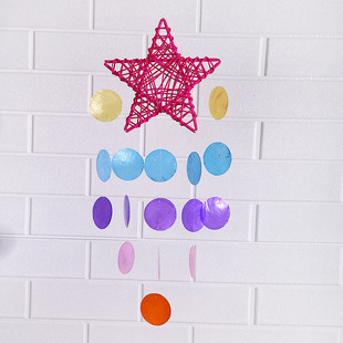 Factory Direct crafts natural marine shell mirror shell wind chimes birthday gift balcony room hanging door decoration