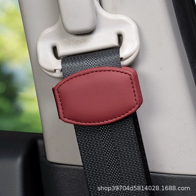 Seat belt shoulder pad, to Prevent Neck Strangulation - no-logo-limiter-oval-burgundy-single