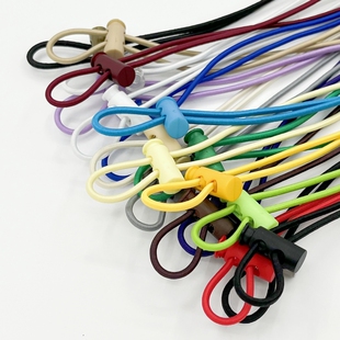 Spring Buckle Pig Nose Buckle Double-hole Cylindrical Rope Stop Buckle Trouser Leg Elastic Tightening Adjusting Buckle Down Jacket Accessories Drawstring