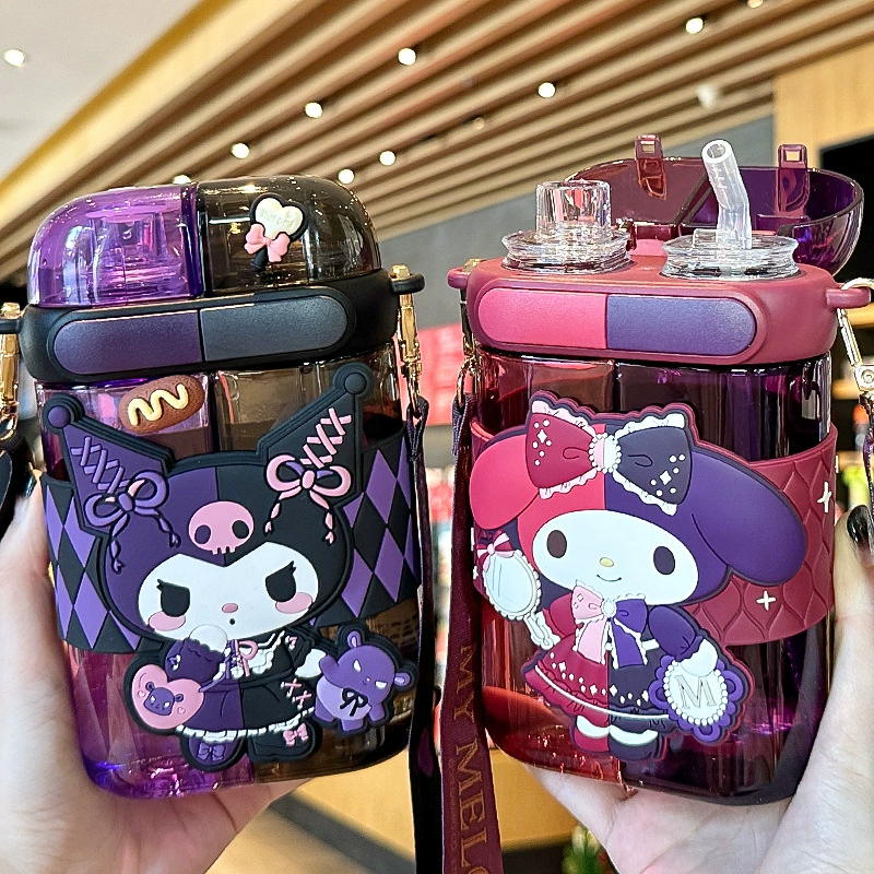 Hello kitty, детские стеклянные изделия со стеклом для учащихся начальной школы, пластиковый чайник