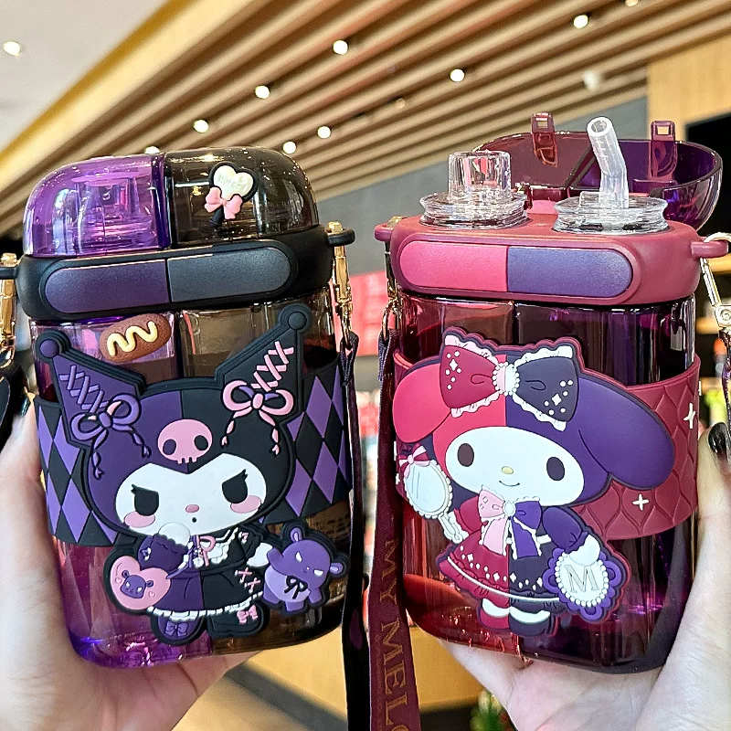 Hello kitty, детские стеклянные изделия со стеклом для учащихся начальной школы, пластиковый чайник