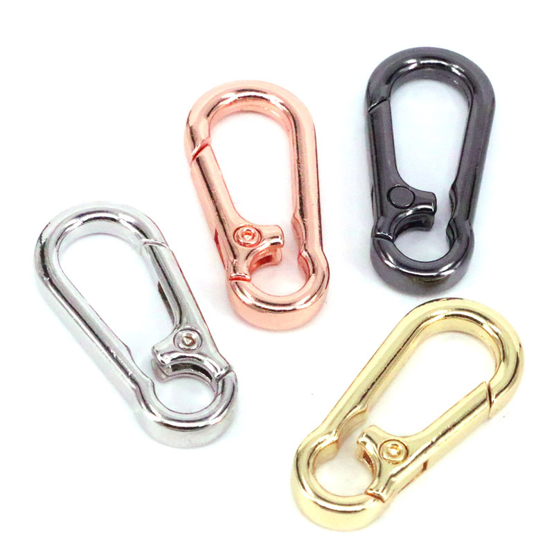 new copper goldplated open buckle geometric shape spring buckle keychainpicture2