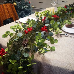 1.8m Red Fruit Flower Rattan Home Outdoor Wall Hanging Winding Decorative Plant Blocking Simulation Vine Wholesale