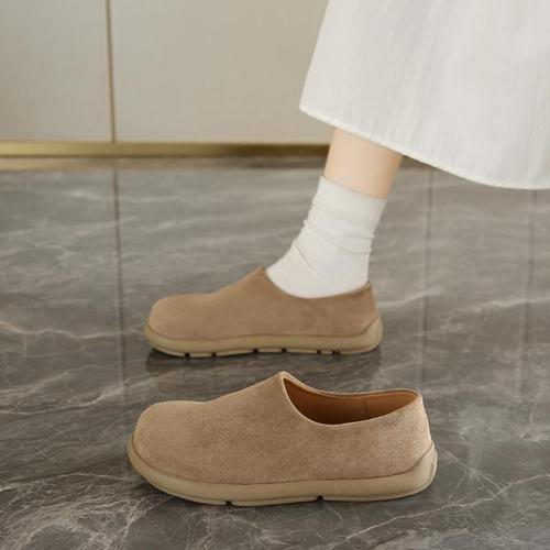 2025 Spring Outerwear Bouncy Fashion Ugly Cute Bkeen Shoes Versatile Thick Sole Capsule Flat Shoes Women