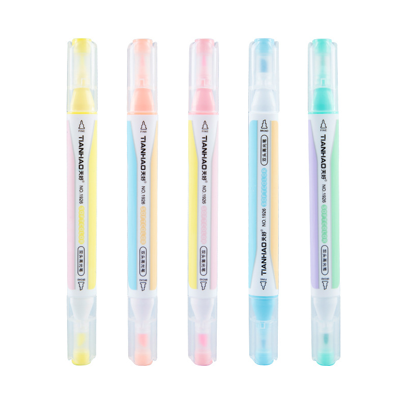1926-6 pastel pluma de Alta Luz 6-color estudiante resaltador graffiti pintura mano marcador pluma regalos creativos