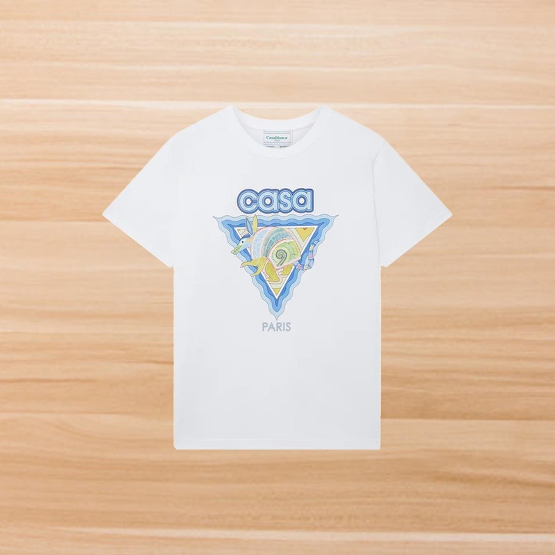 カサブランカ カサブランカ 半袖 ヘビーウェイト 260g アメリカのトレンド ブランド ニッチ ルーズ ハイストリート Tシャツ|undefined